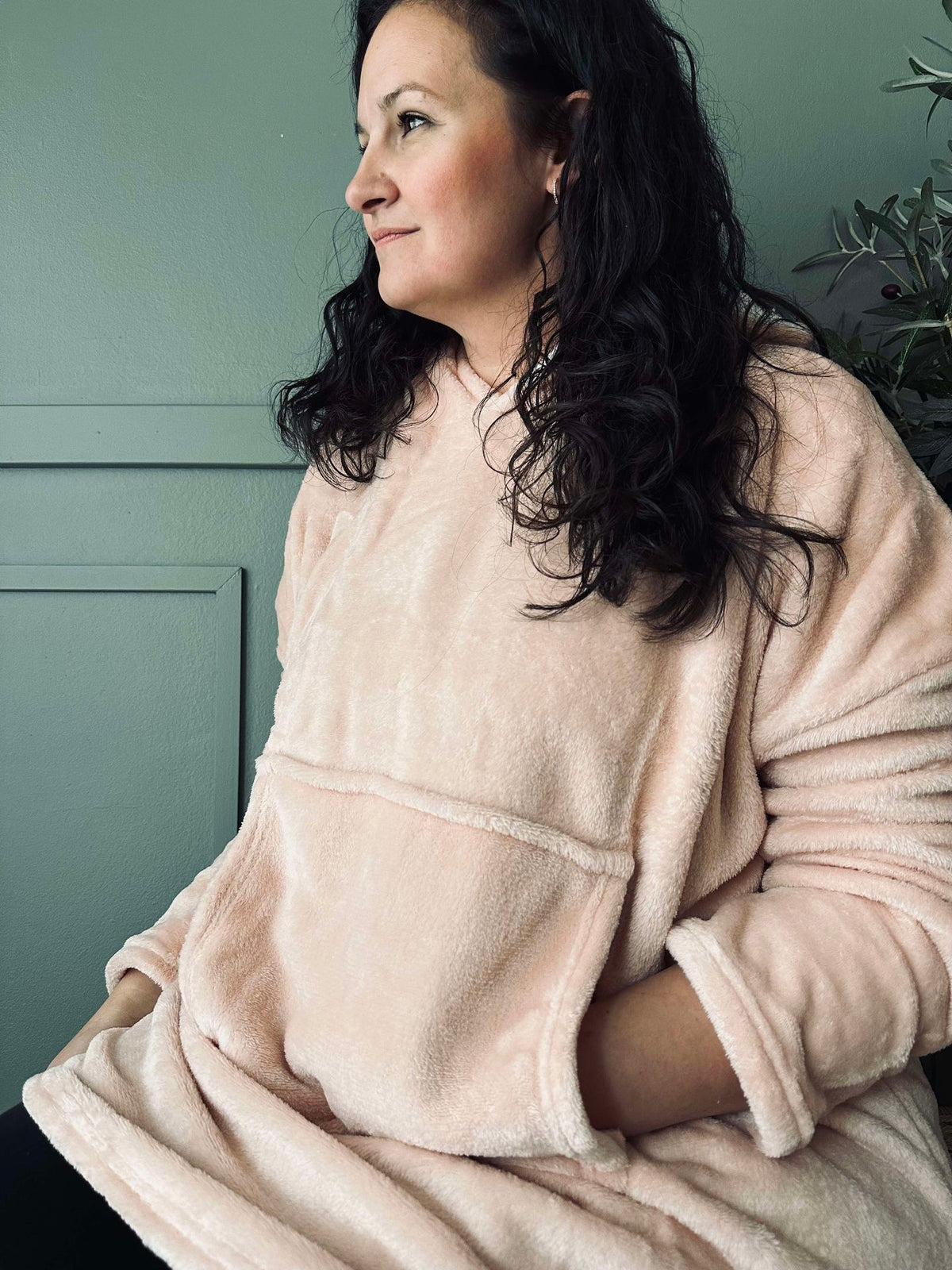 Hoodie Fleece Rose - Oversize