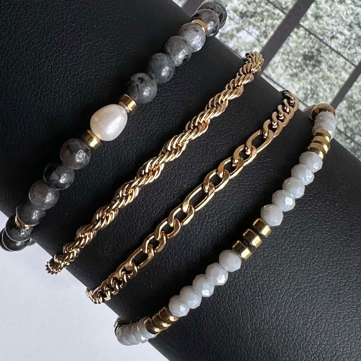 Armbånd Erika Stone - Sett med 4 armbånd