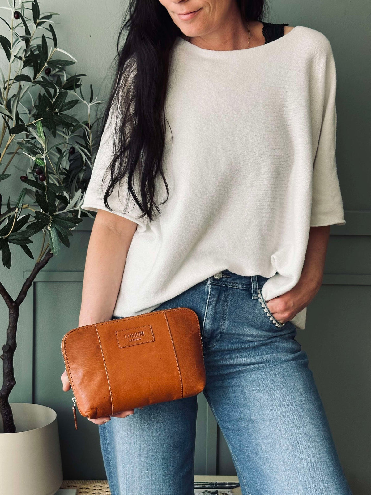 Clutch Minna Cognac