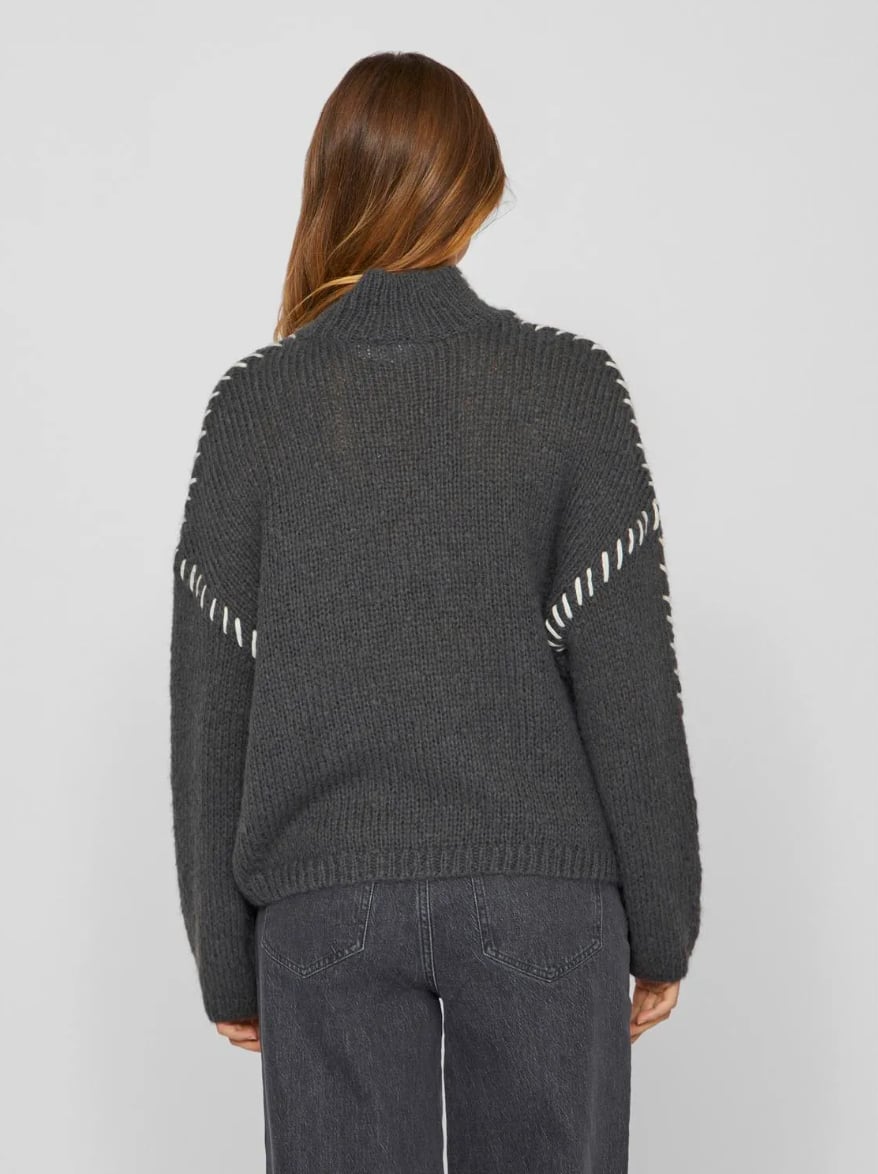Strikk Pullover Grå