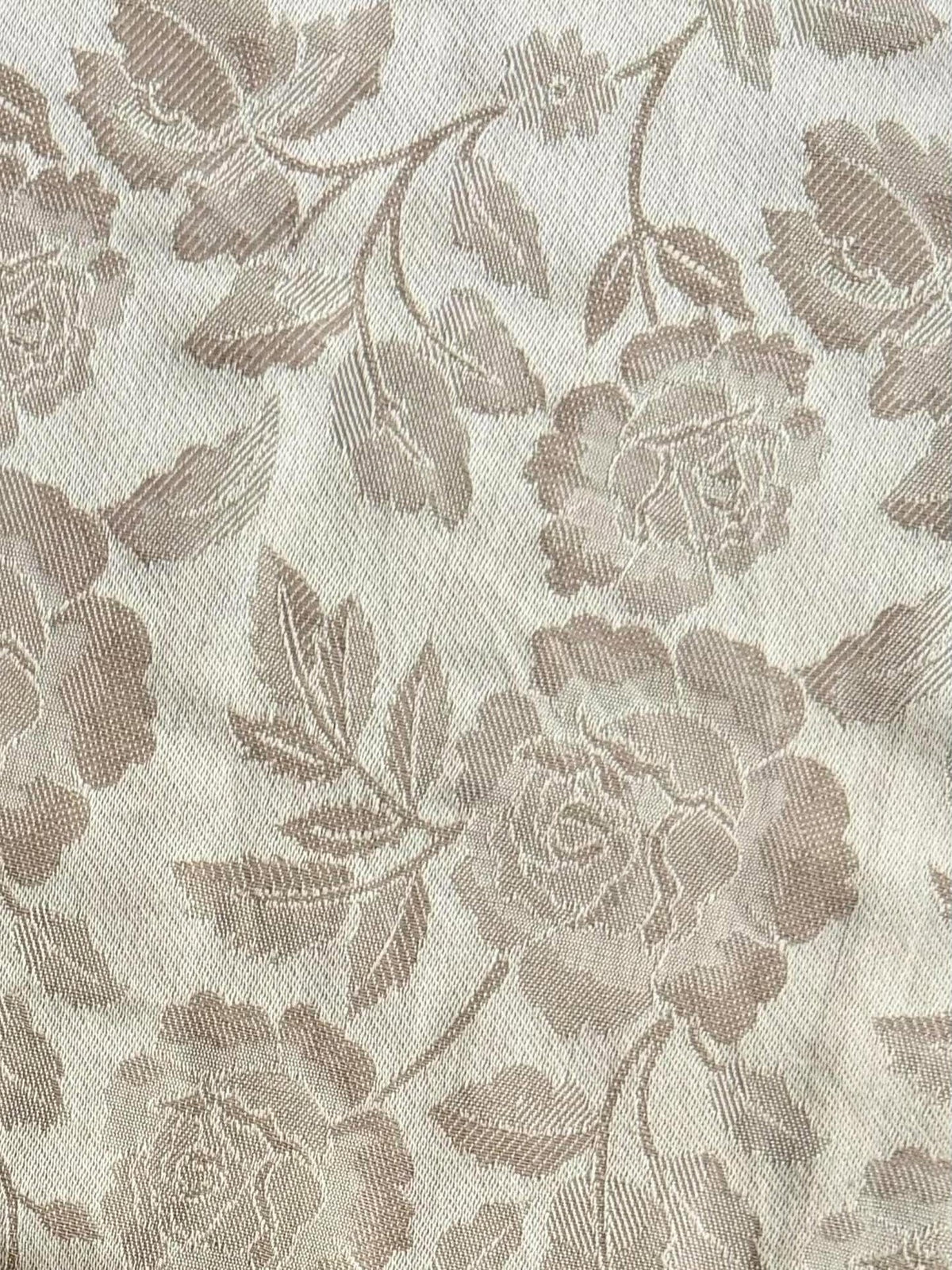 Dug JACQUARD blomst sandfarvet mønster