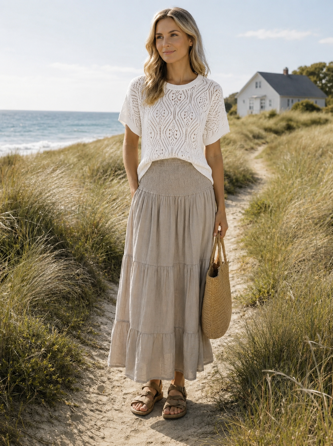 Strikk Vina – Offwhite