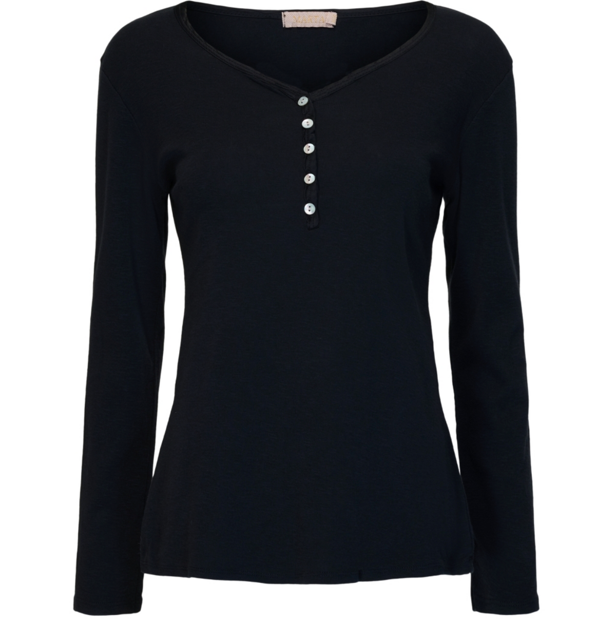 Basisbluse med knapper – ´Black