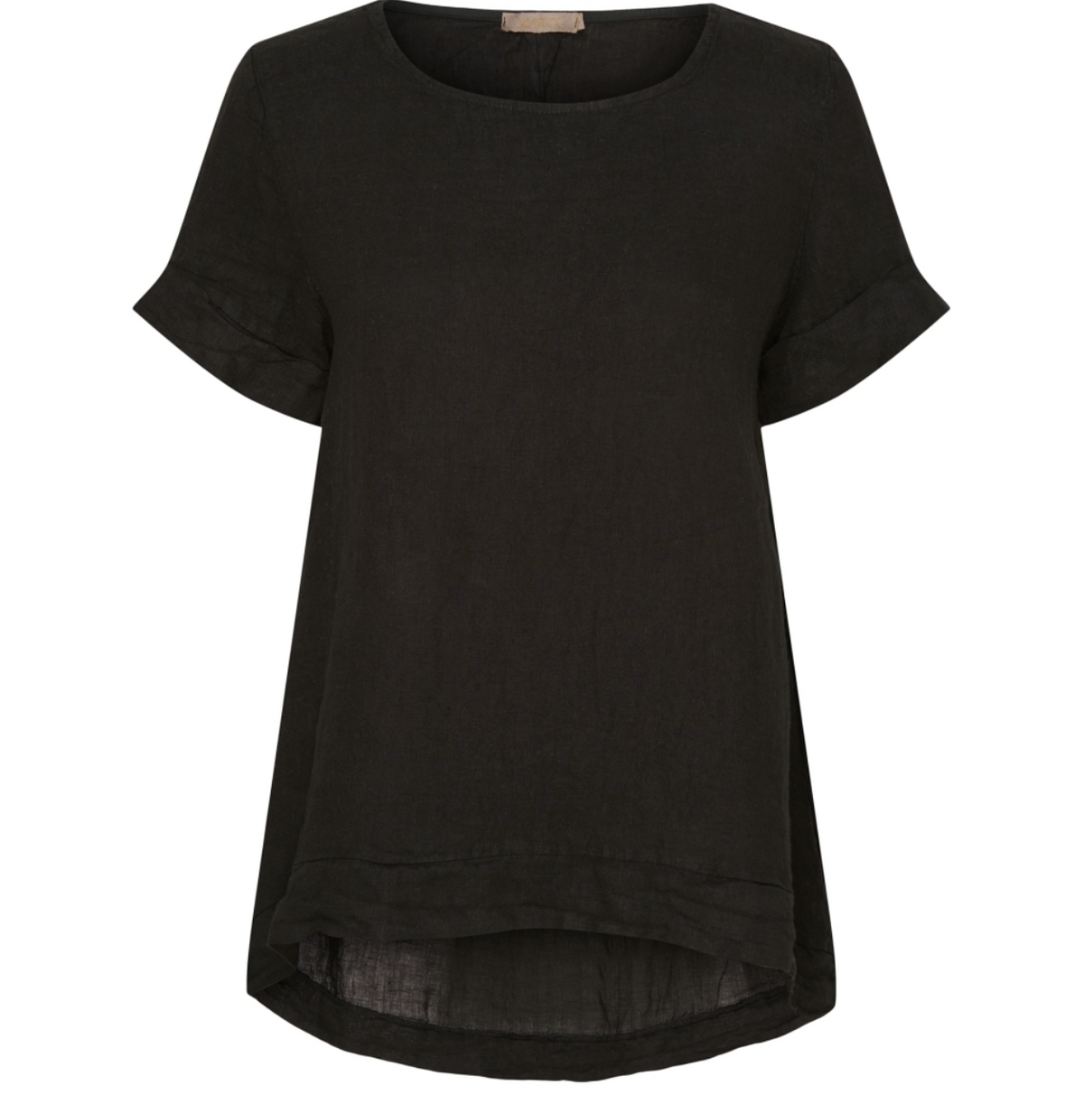 Bluse oversized linblanding – Black