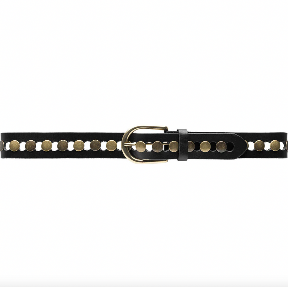 Jeansbelte dekorert med nitter - Black