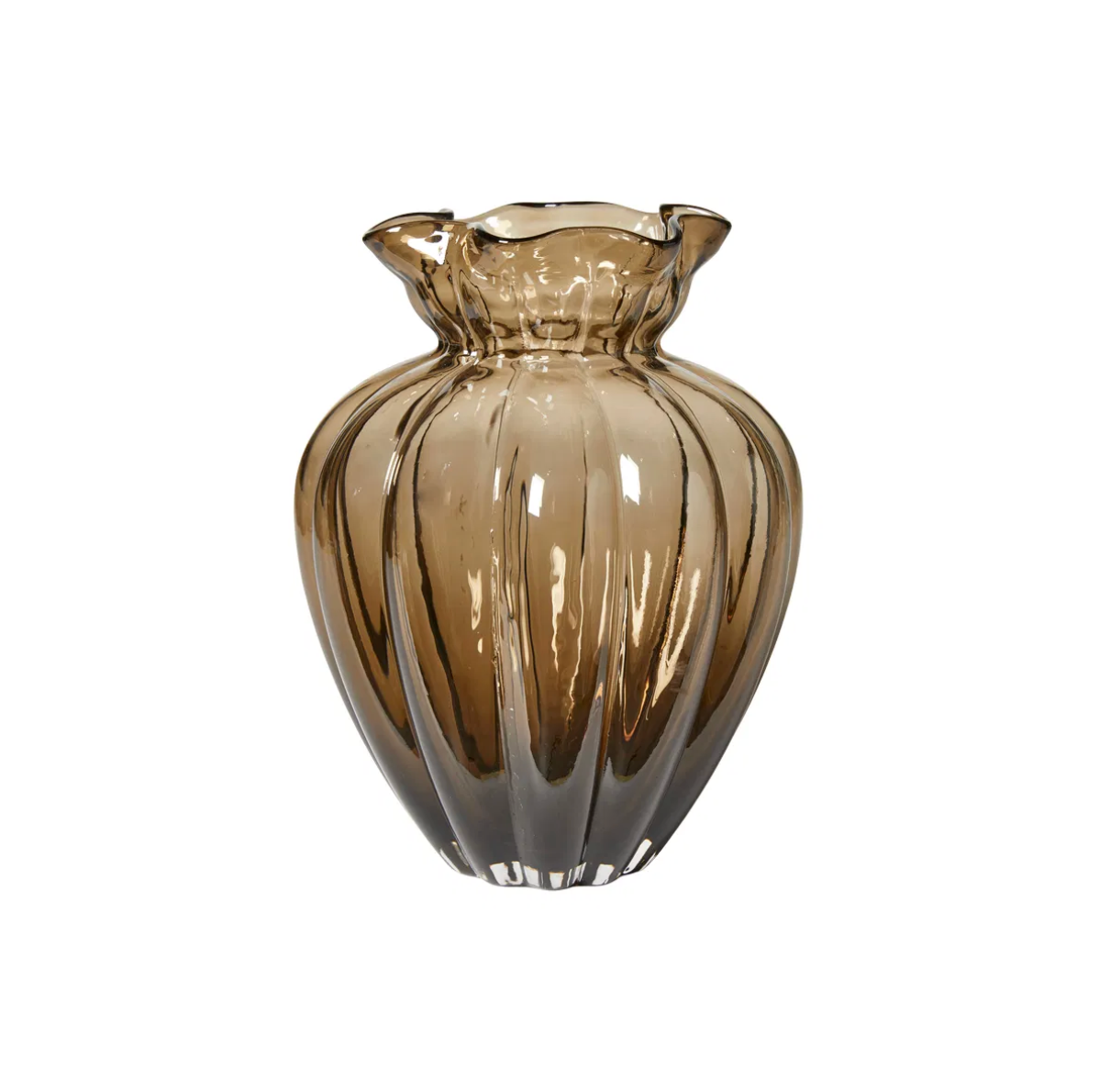 Vase Justine big brown - Munnblåst