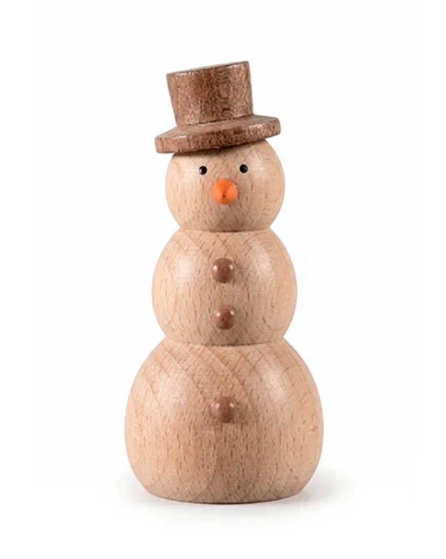 Snømann - wood – dekorativ figur