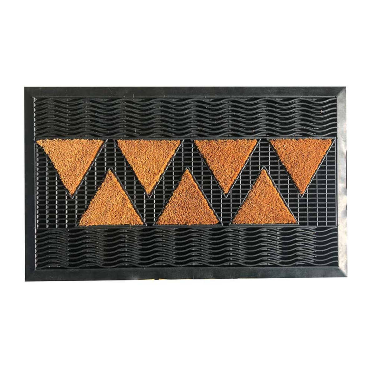 Dørmatte - Gummi og kokos ZIG ZAG 45x75
