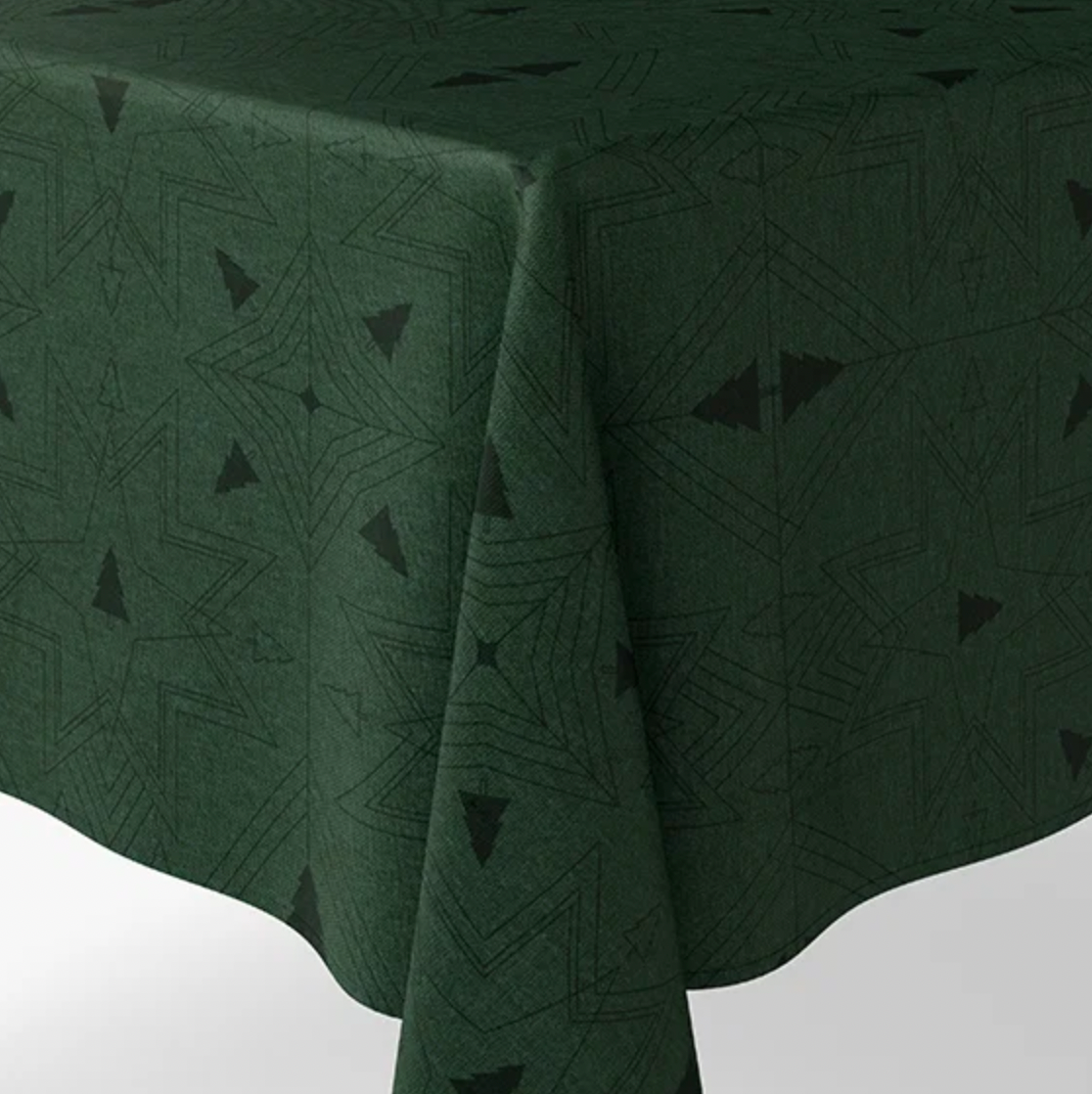 Juleduk Jacquard - Grønn 320cm