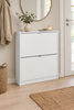 Skoskap med 2 rom + 2 lag - White