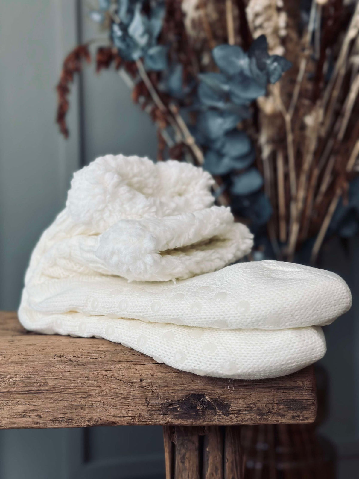 Sokker Fleece off-white