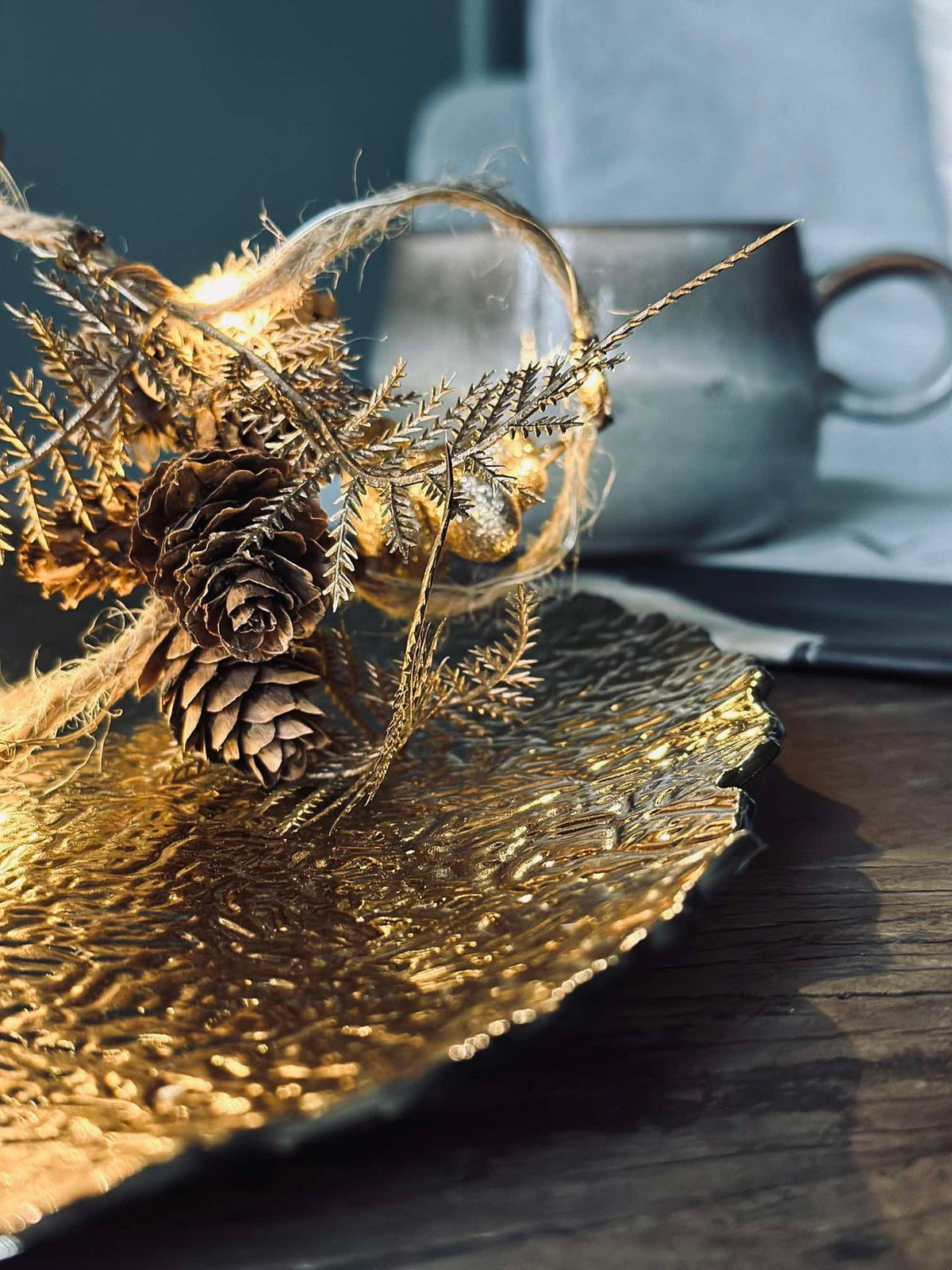 Fat / dekketallerken - Golden