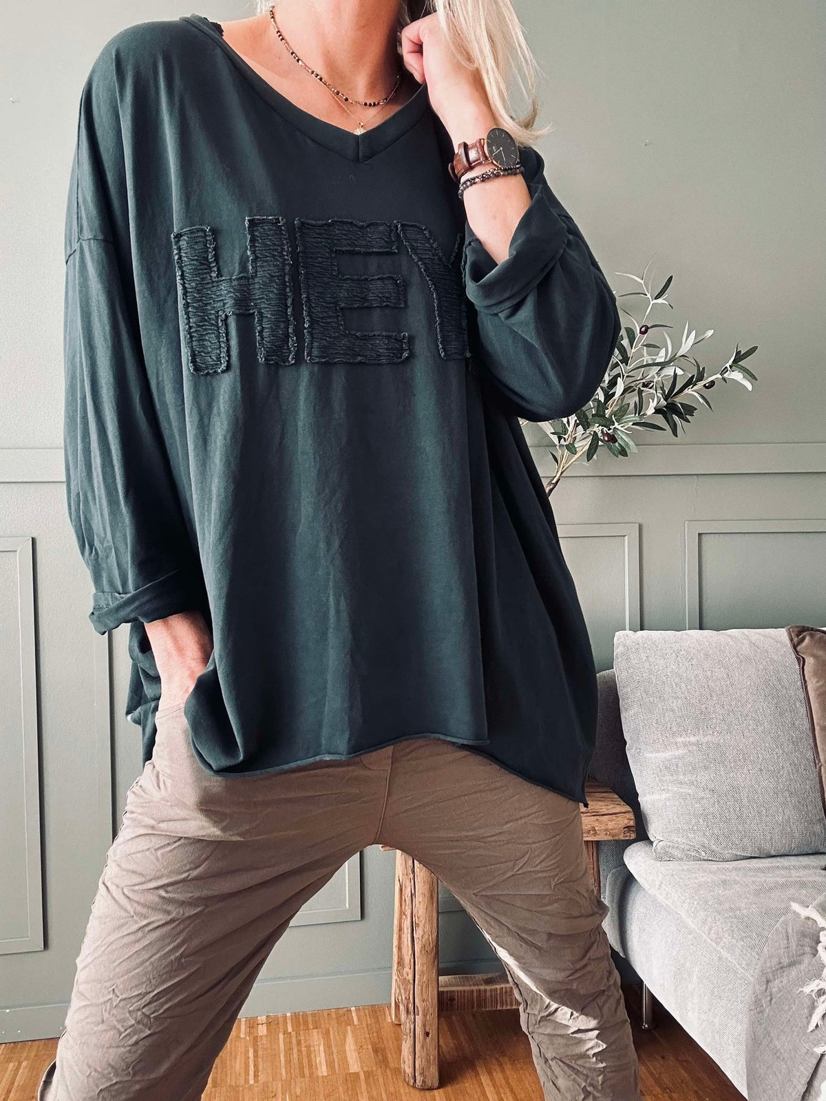 Bluse HEY black