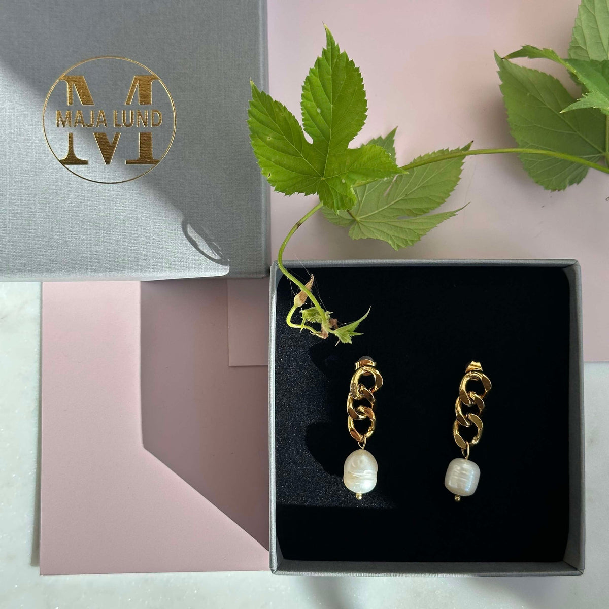 Øreringer Elsa 18k forgylt