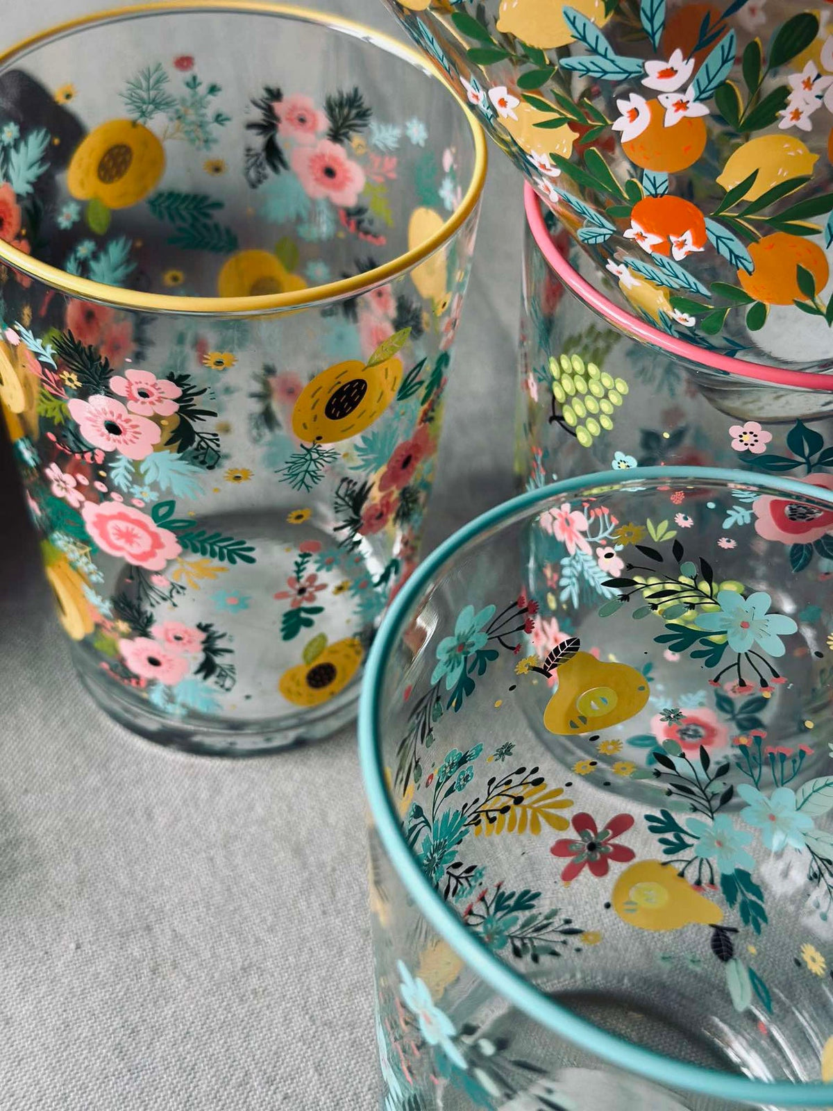 Drikkeglass FLORA - Sett med 4 glass