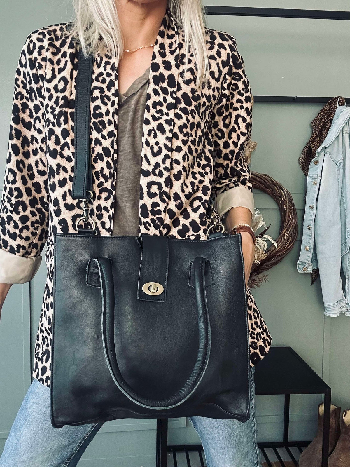 Arbeidsveske Lady i bøffelskinn