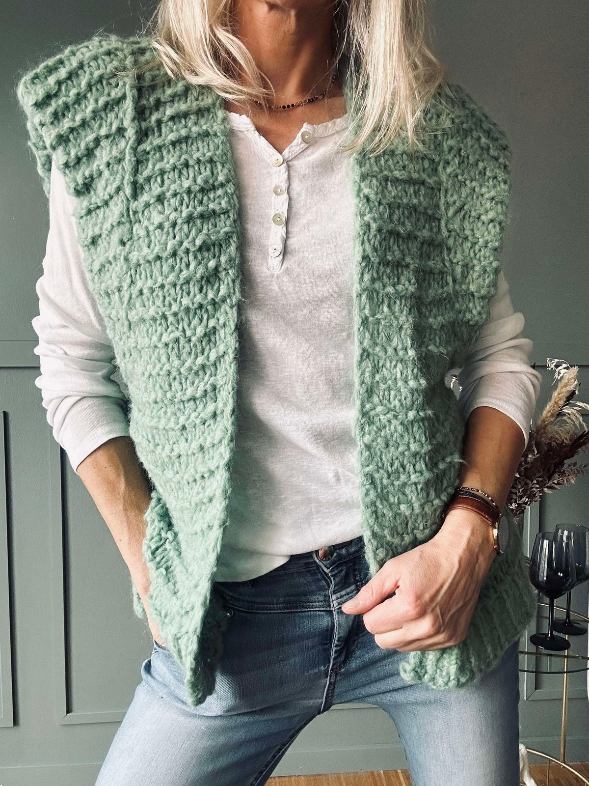 Vest - Dus grønn