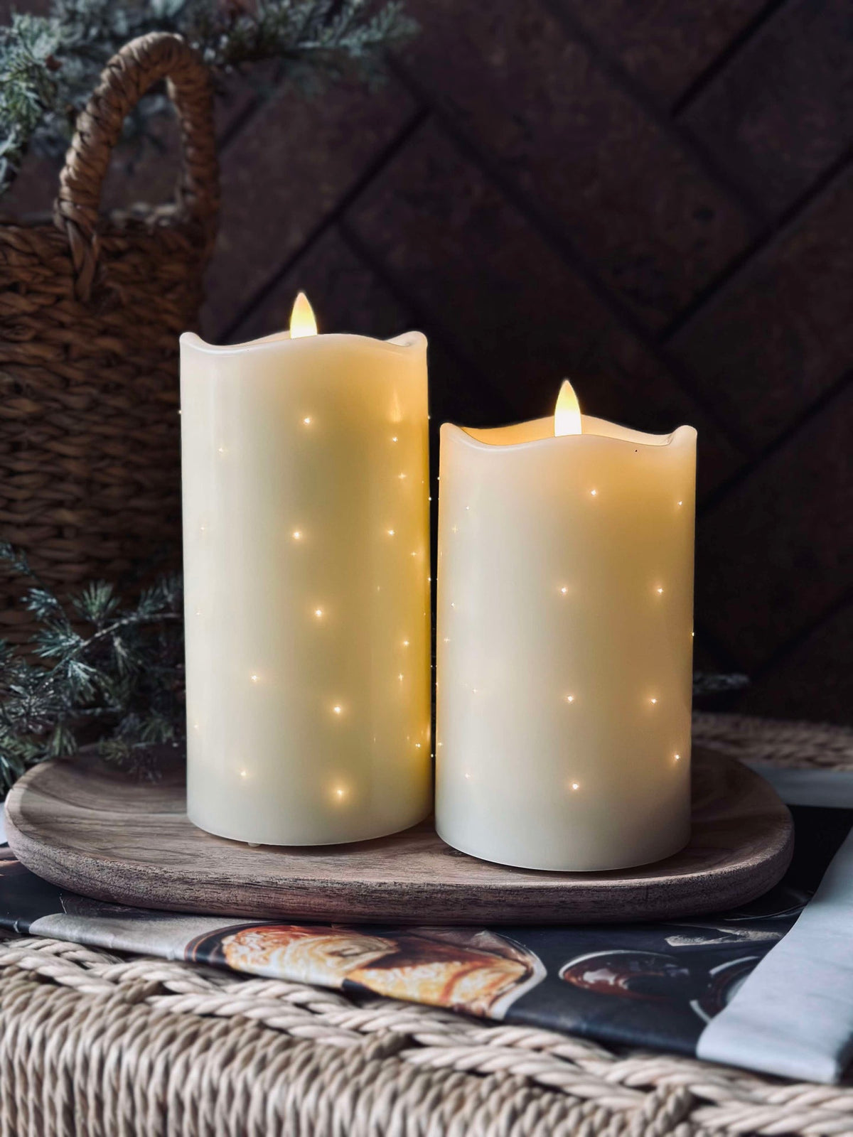 LED Blokklys Twinkle - 12,5 cm Krem