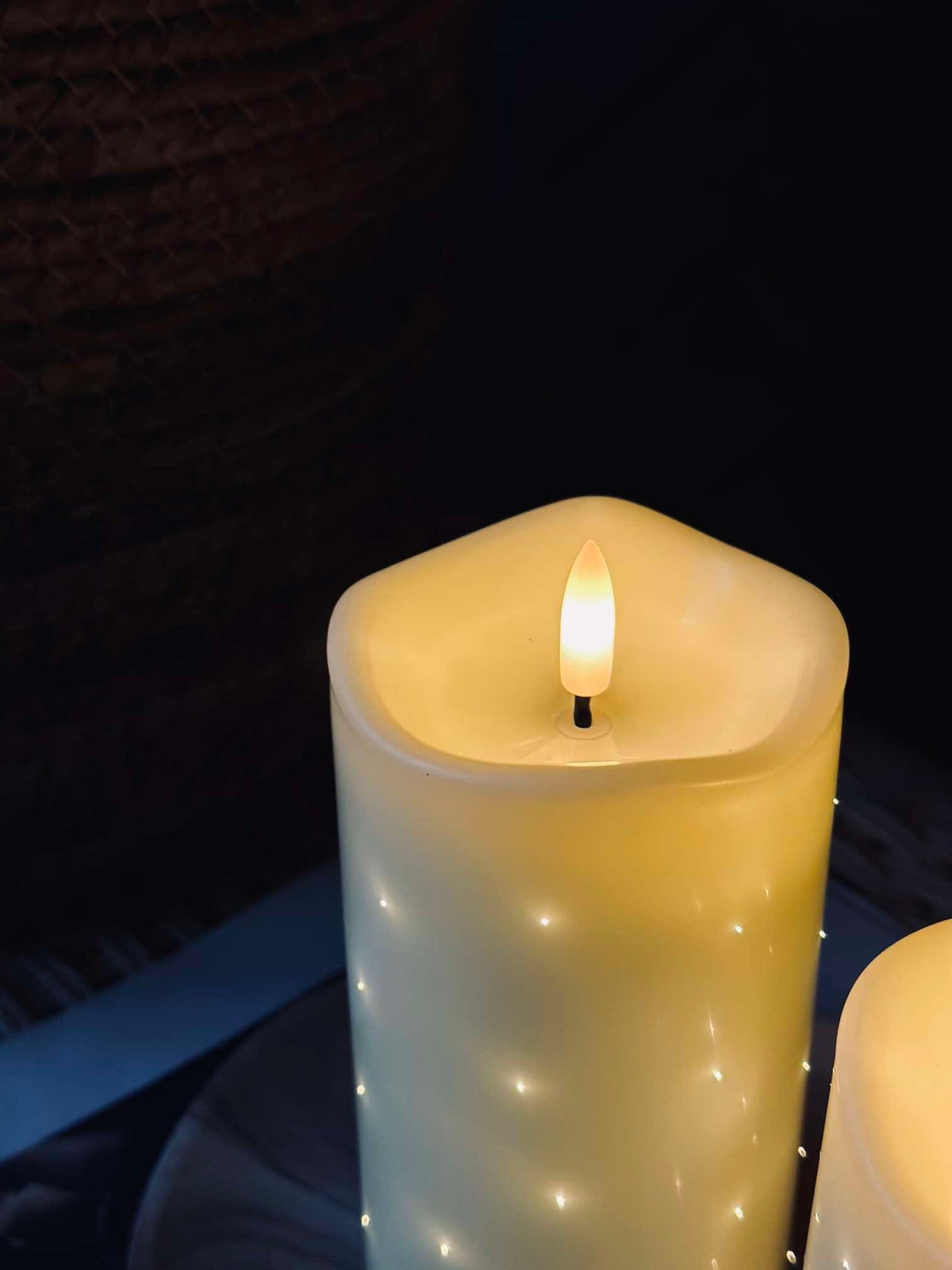 LED Blokklys Twinkle - 12,5 cm Krem