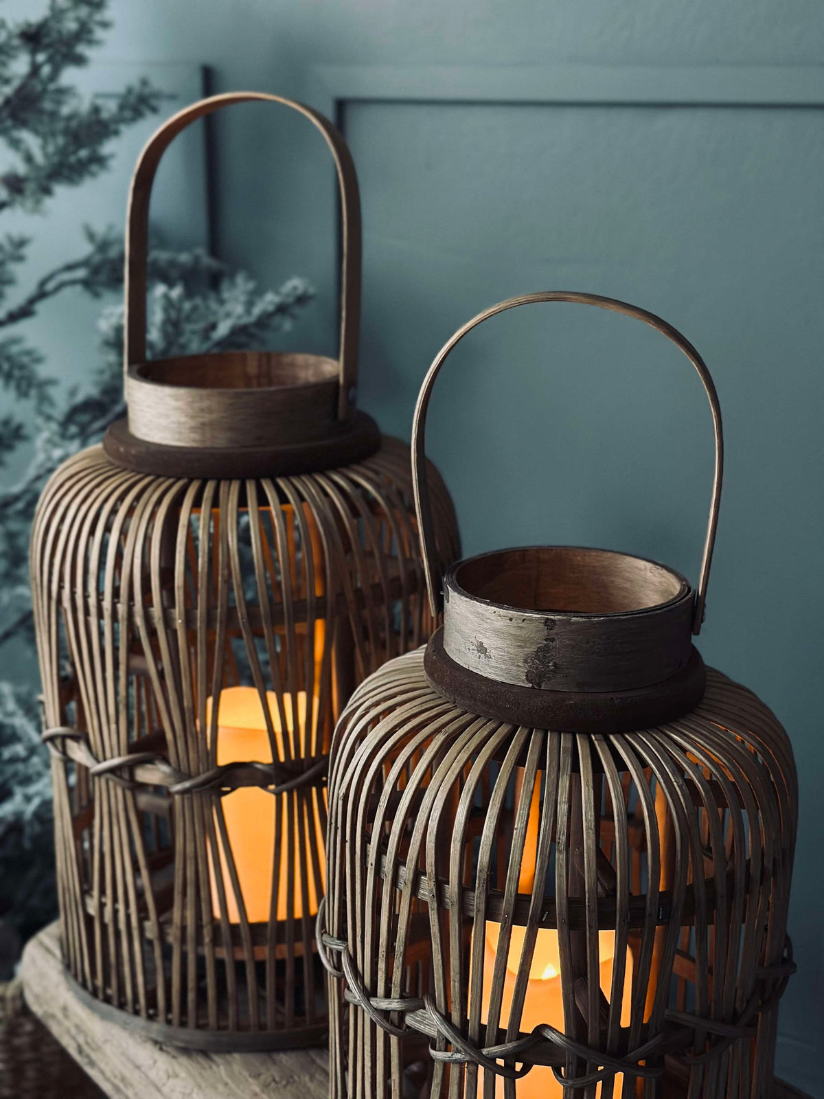 Lanterne med LED-lys - Liten