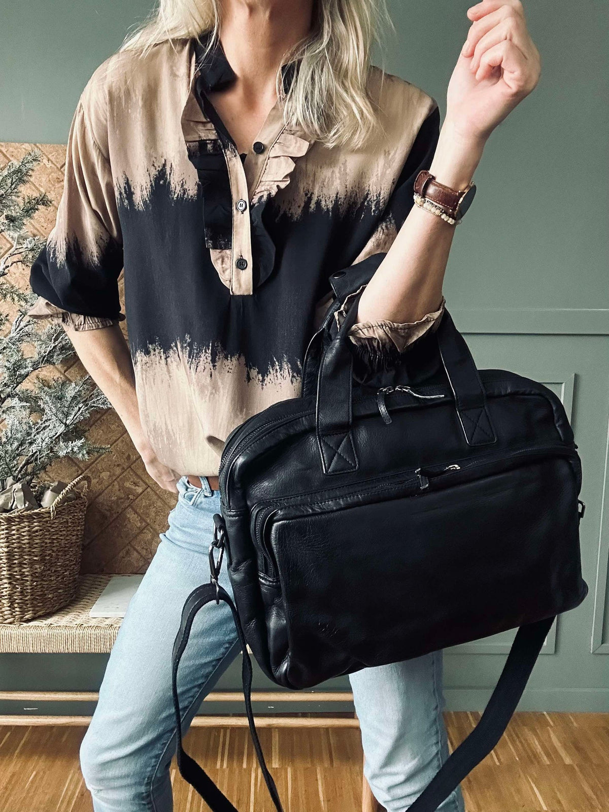 Skjorte Aya Dark Camel