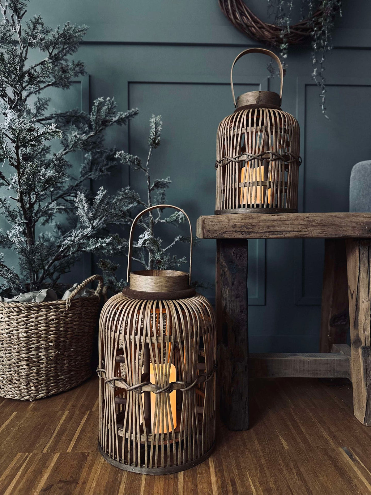 Lanterne med LED-lys - Liten