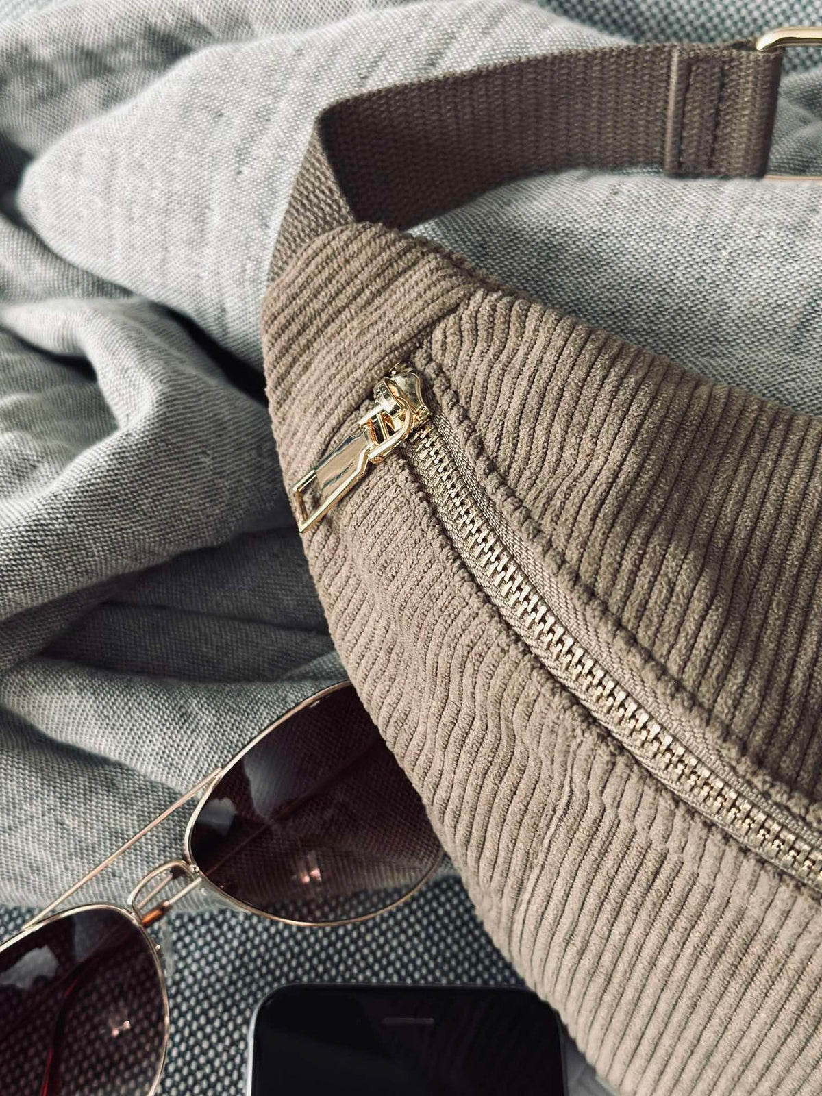 Bumbag - Beige fløyel