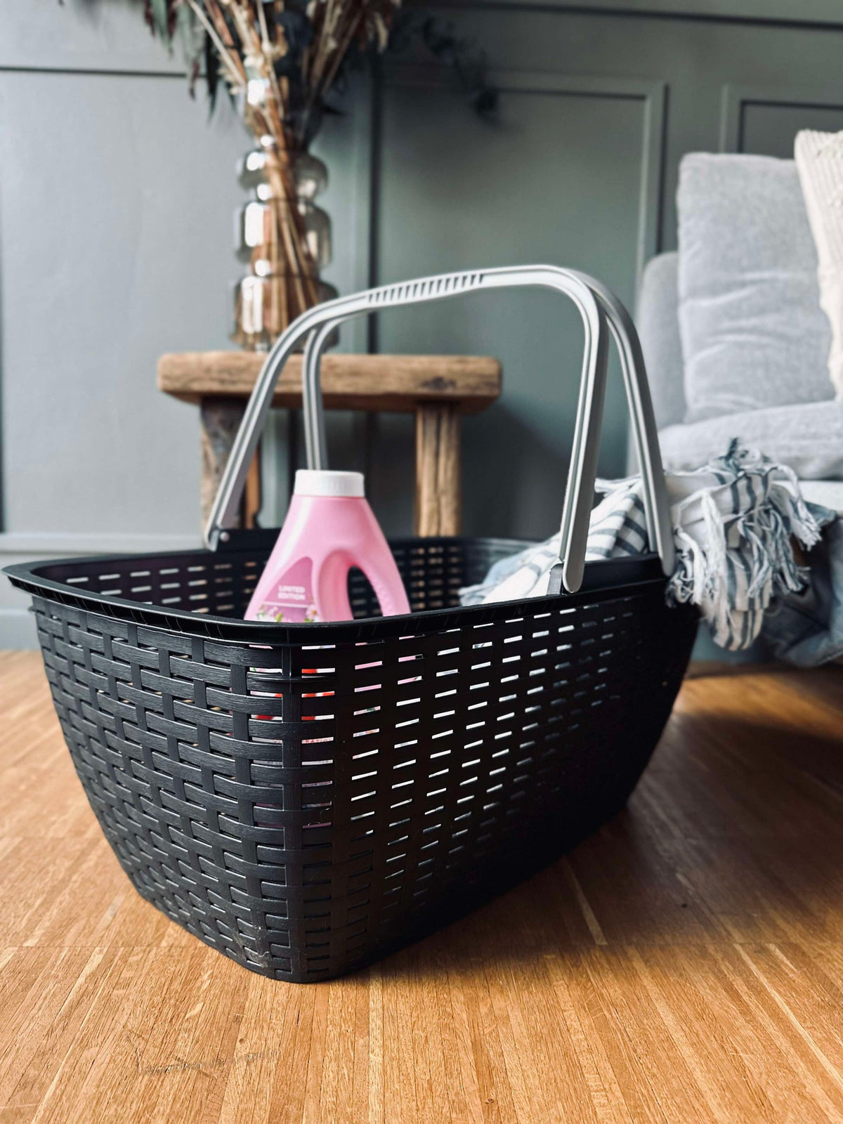 Handlekurv med håndtak - resirkulert