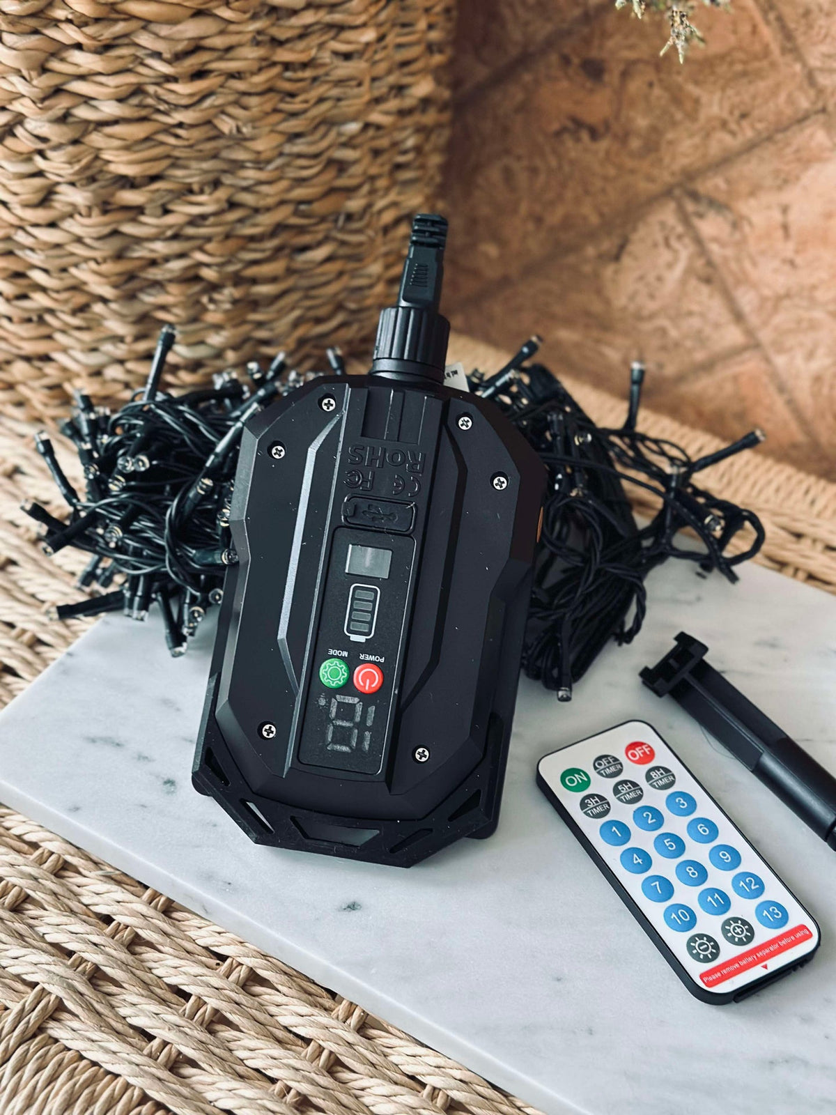 Lyskjede med solceller og USB - 480 LED-lys