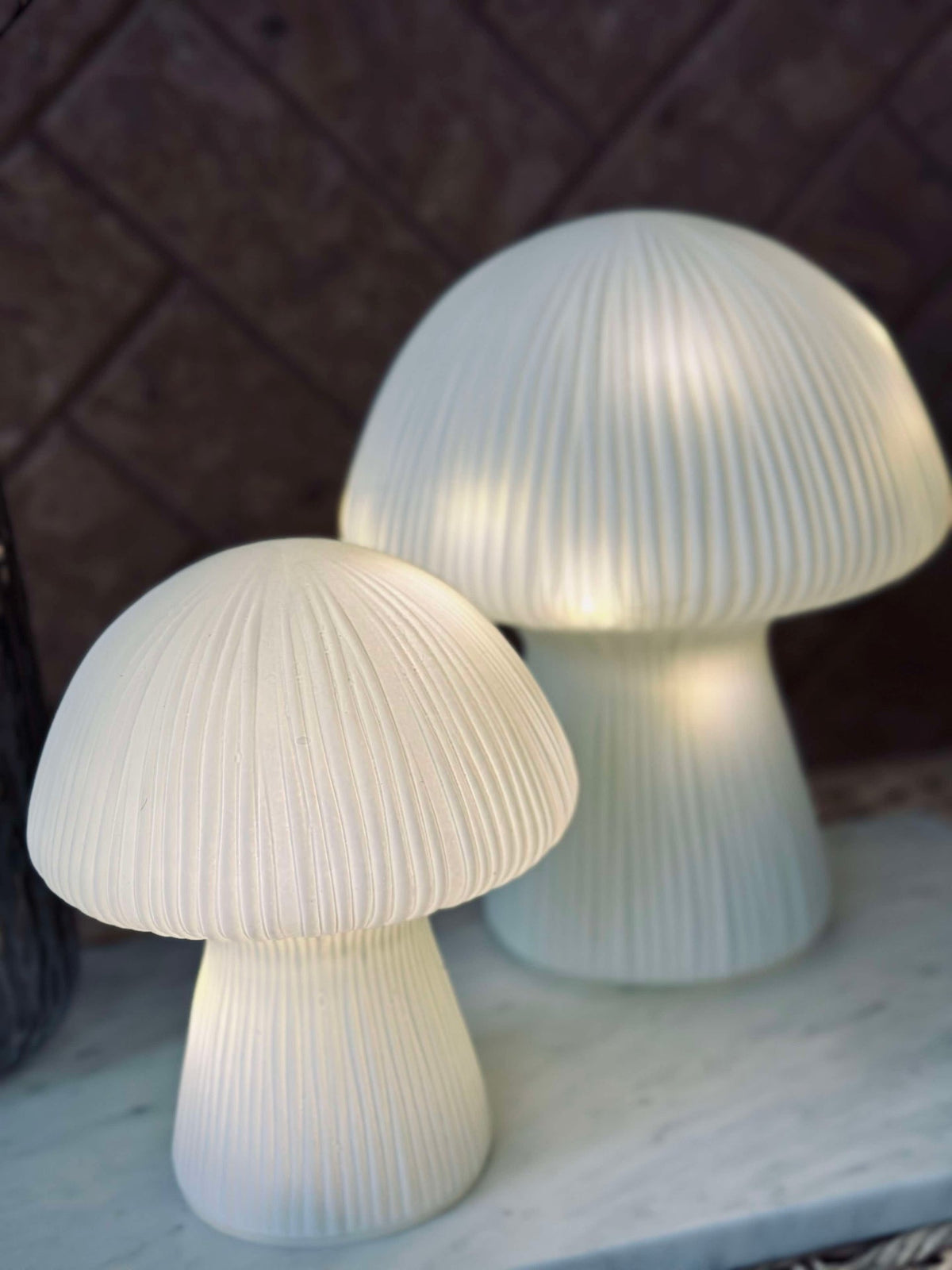 Mushroom Astrid - White 15 cm
