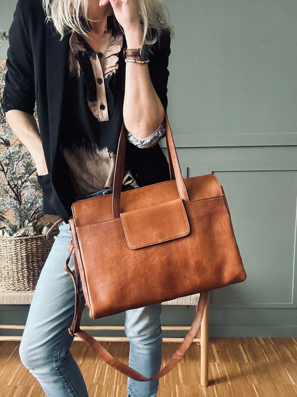Skjorte Aya Dark Camel