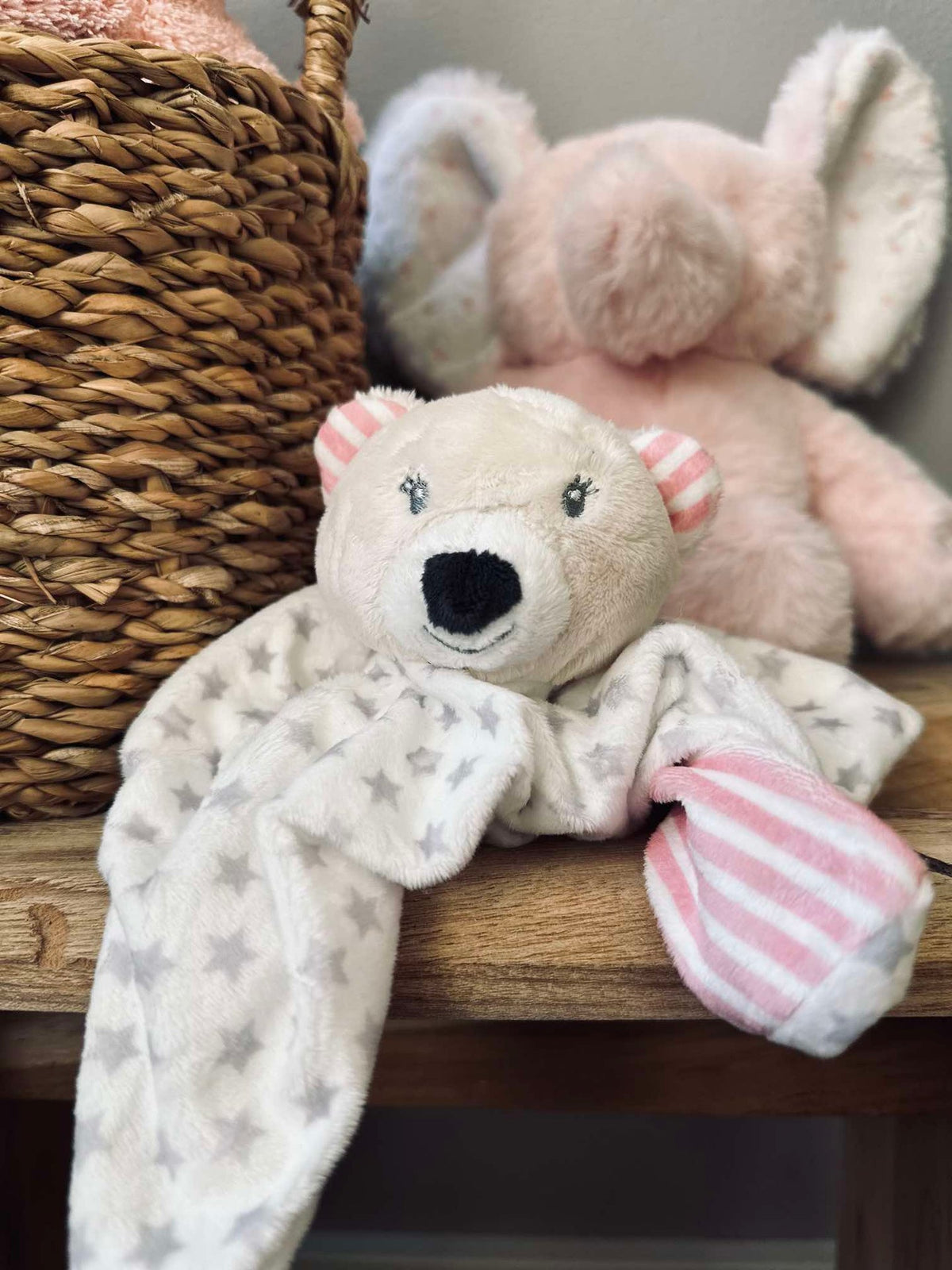 Koseklut til baby - Lyserosa