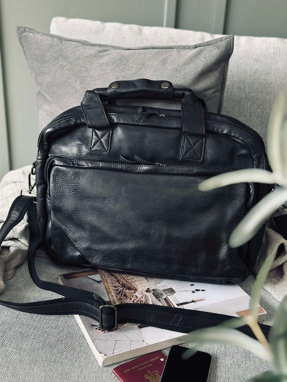 Arbeidsveske - Black Cow leather