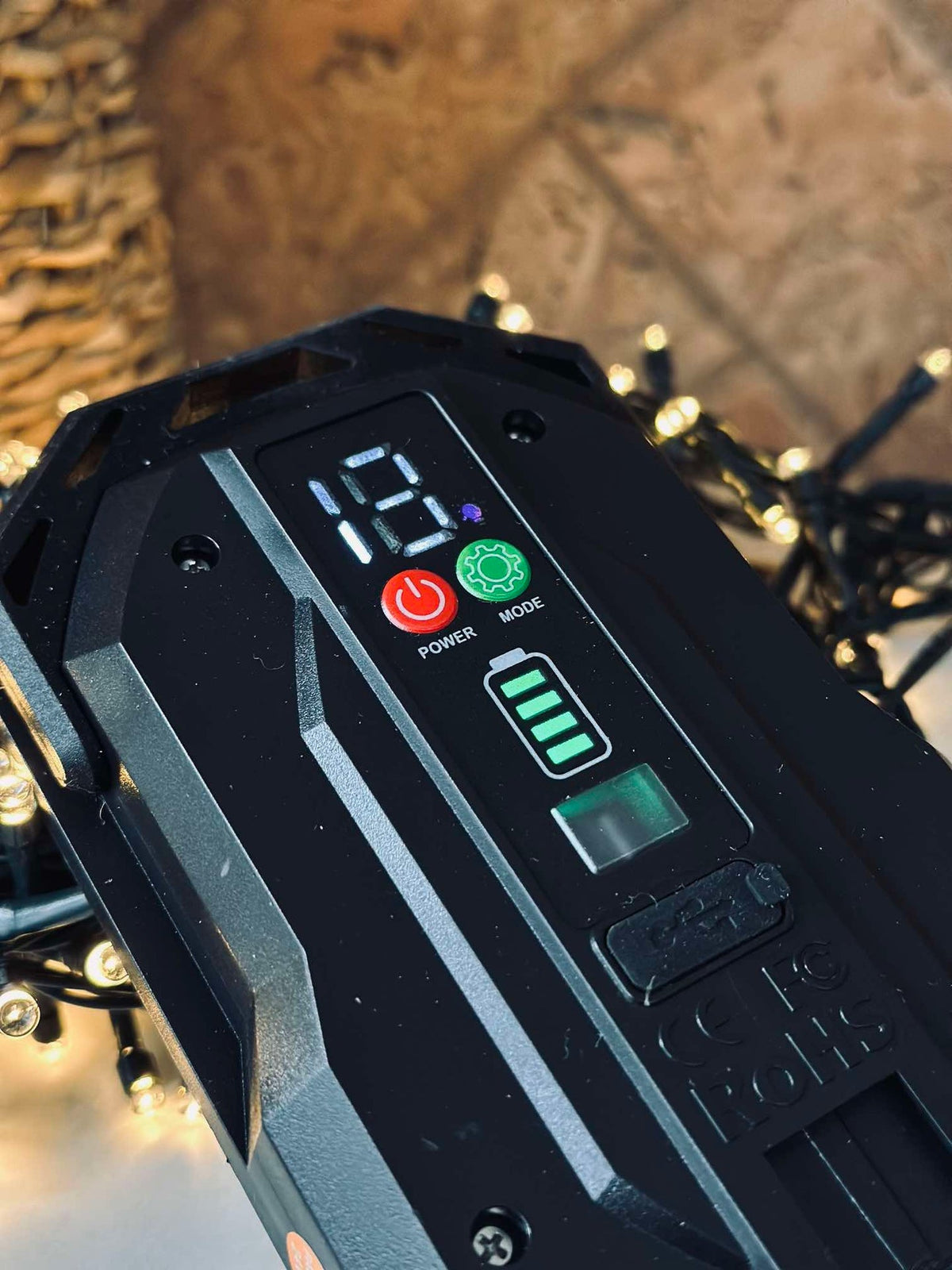 Lyskjede med solceller og USB - 480 LED-lys