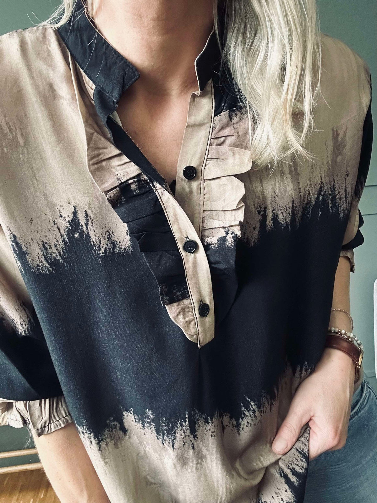 Skjorte Aya Dark Camel
