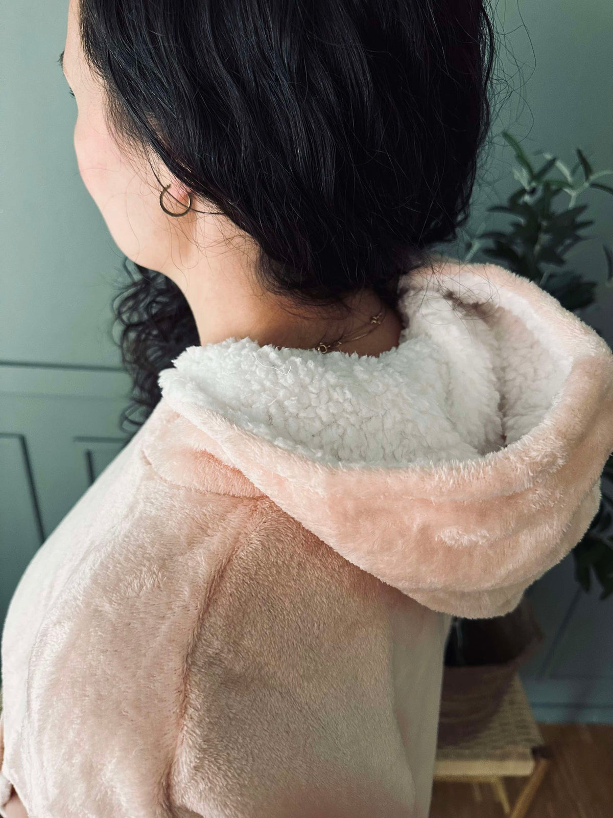 Hoodie Fleece Rose - Oversize