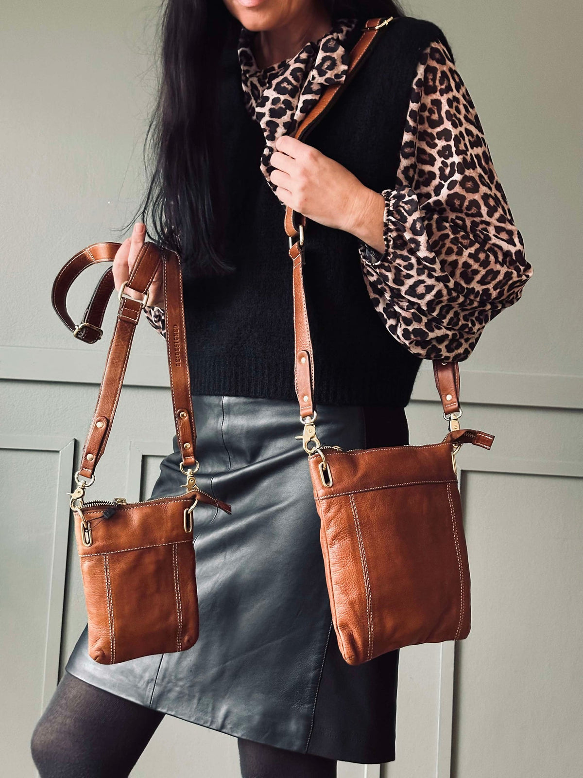 Mobilveske Gunilla walnut