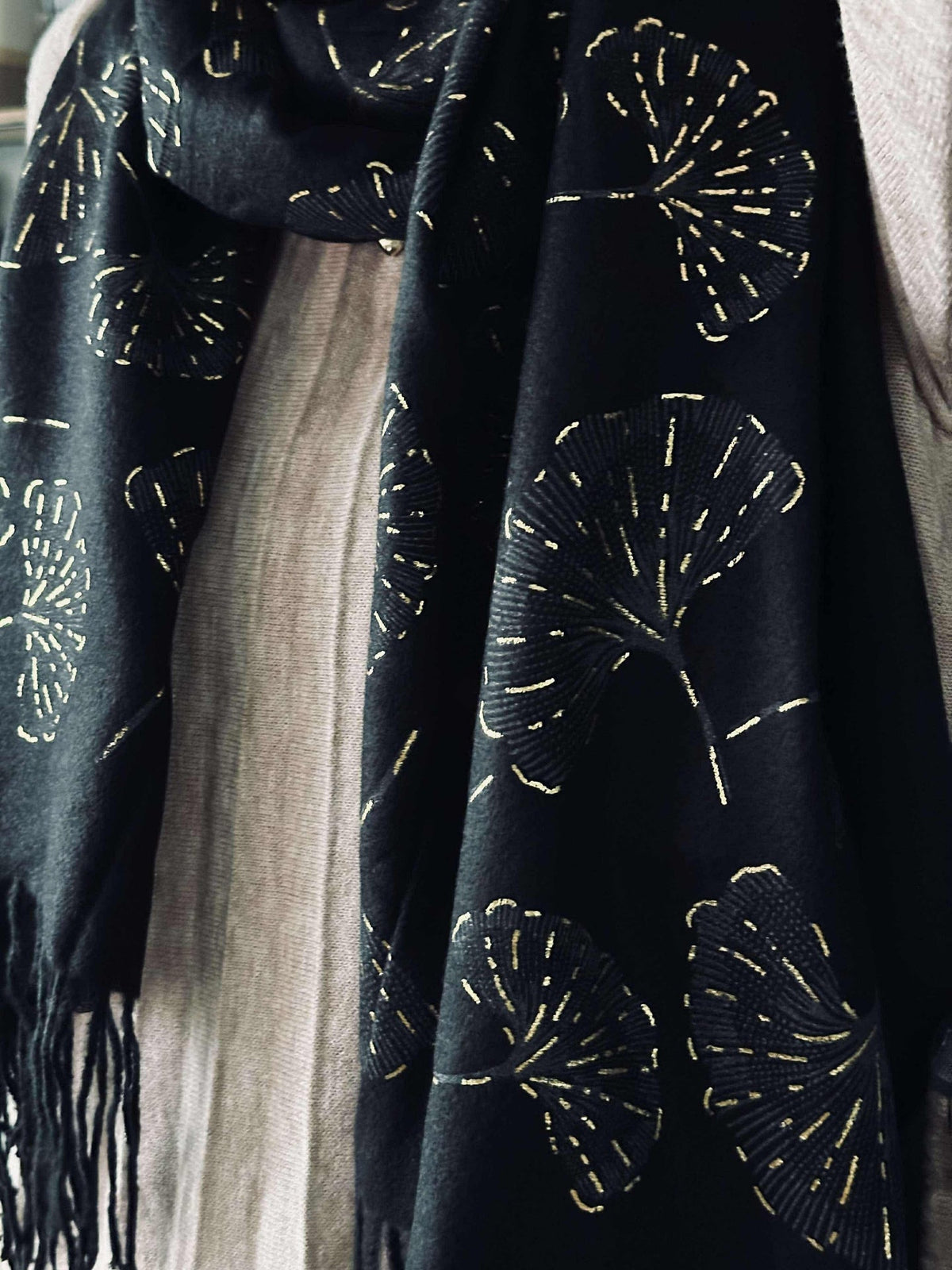 Skjerf Ginkgo - Black