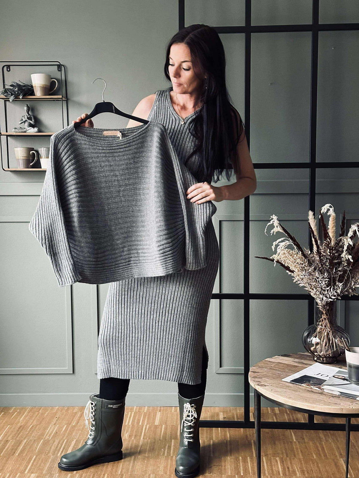 Strikkesett Clara Grey