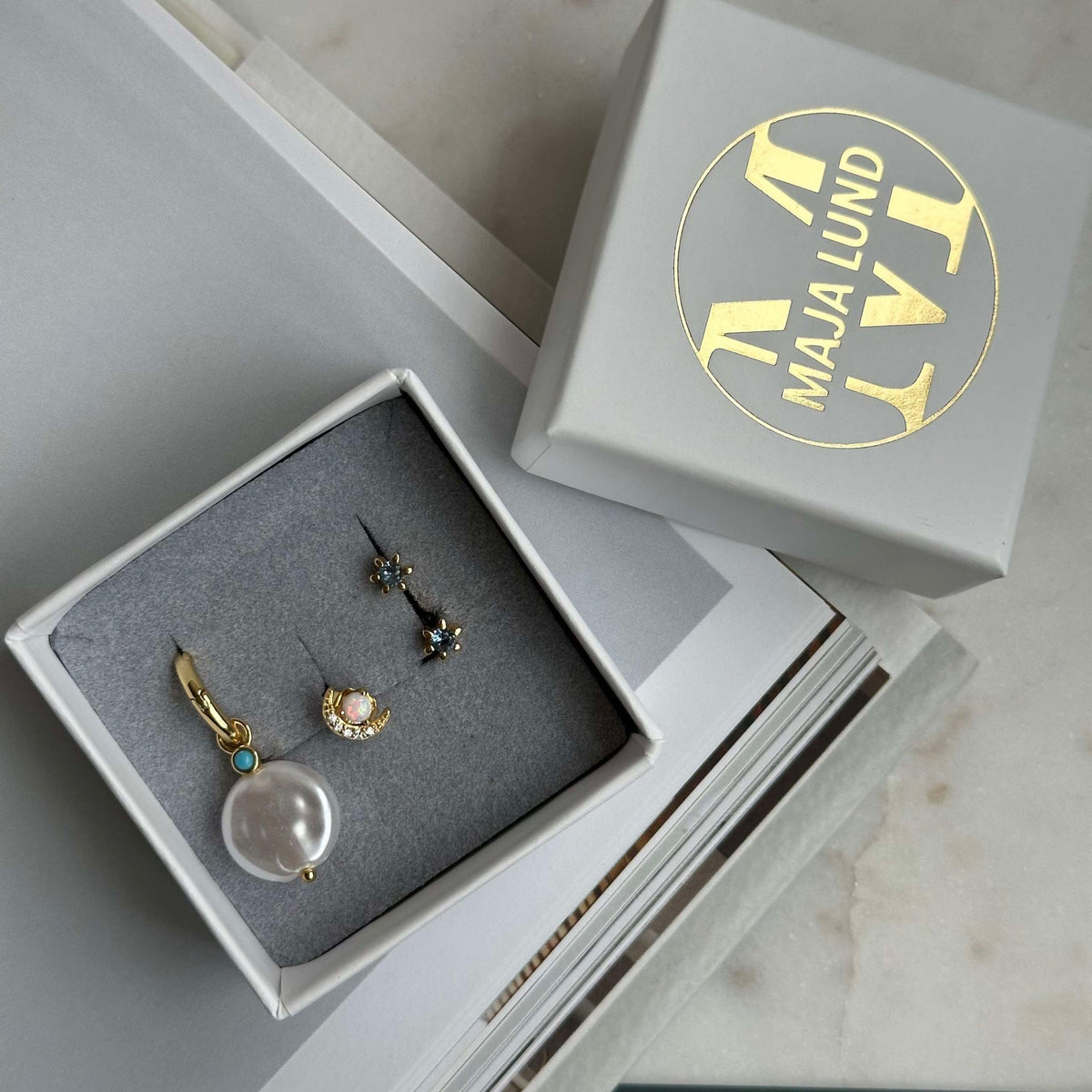 Mix box OLYMPIA med 4 øreringer - Sterling Silver