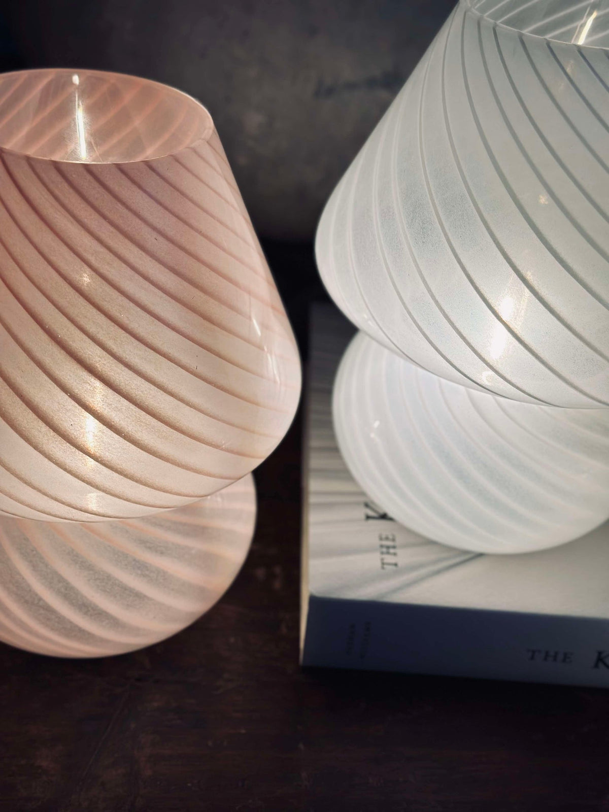 Mushroom Medium - Rosa munnblåst glass