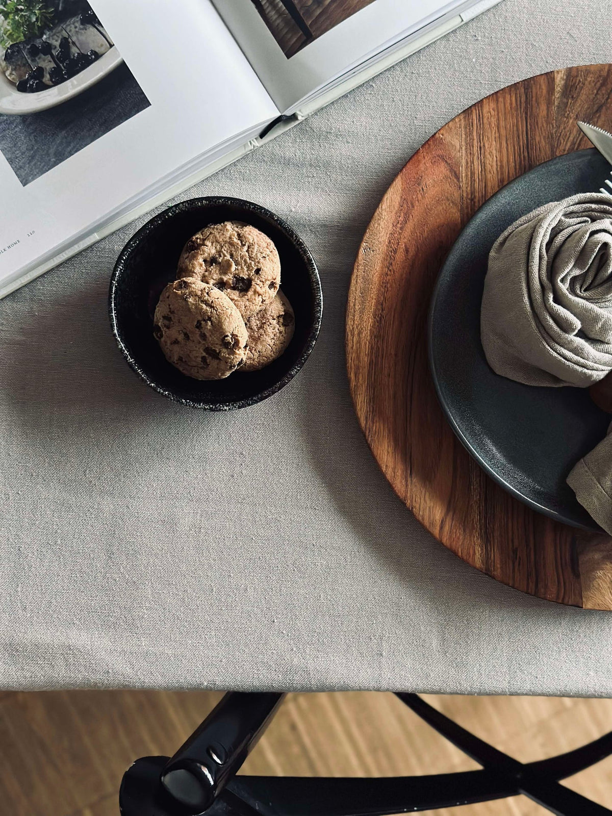 Dipskål i stentøy - Matt svart