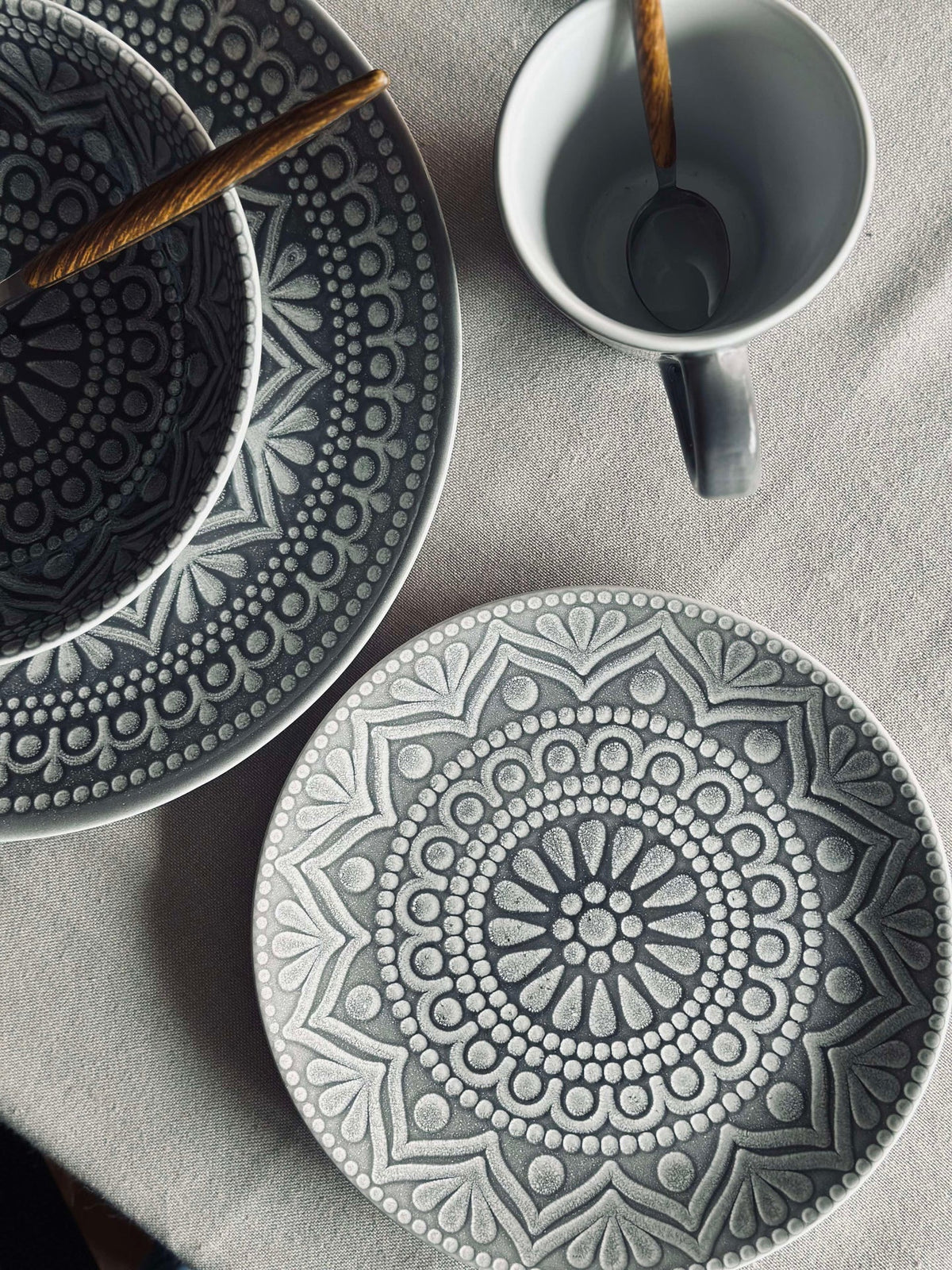 Krus India Stonewear - Grey