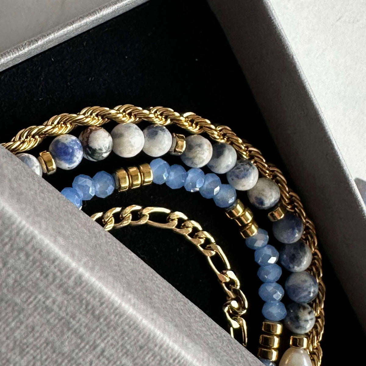 Armbånd Erika Blue - Sett med 4 armbånd