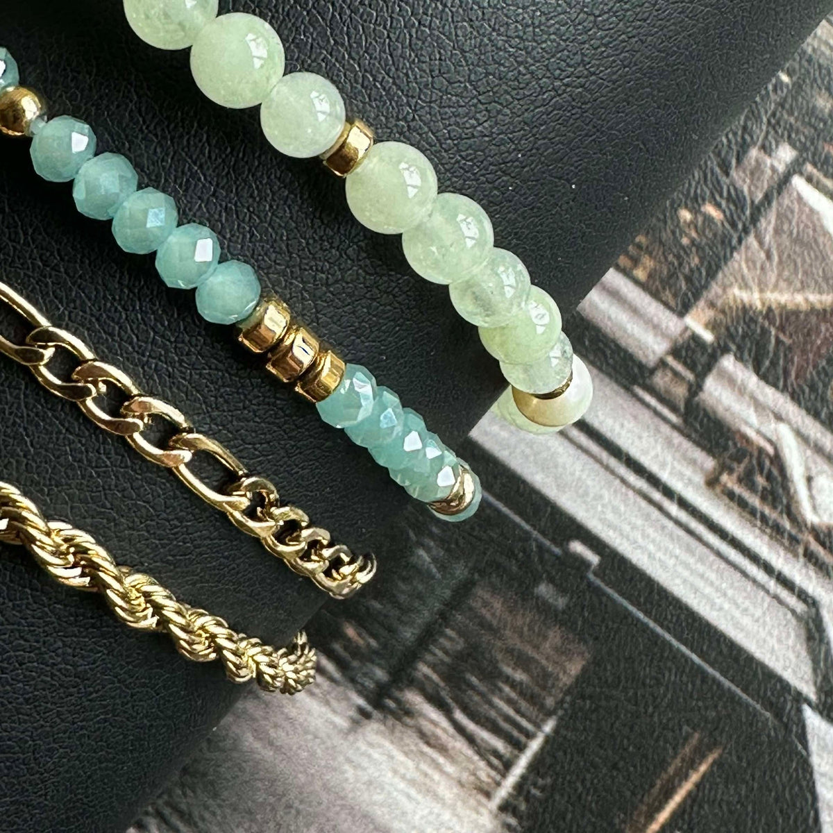 Armbånd Erika Jade - Sett med 4 armbånd