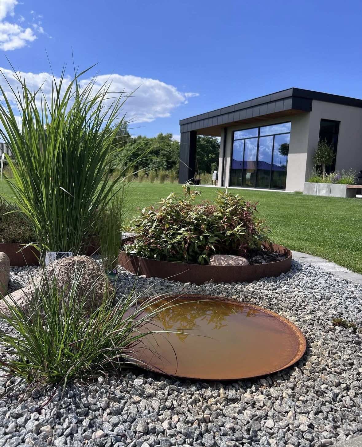 Ring til speilbasseng - Dia 40 Corten Rust