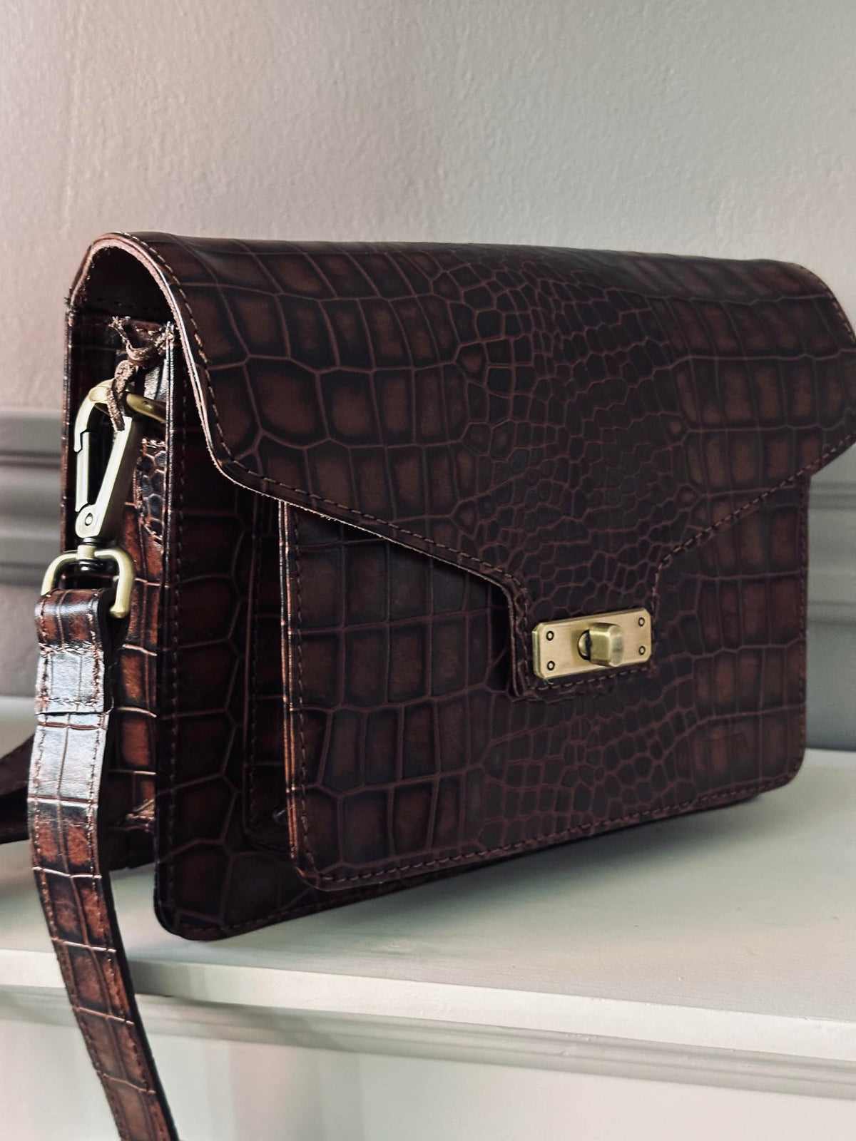 Crossover boxbag - Brown
