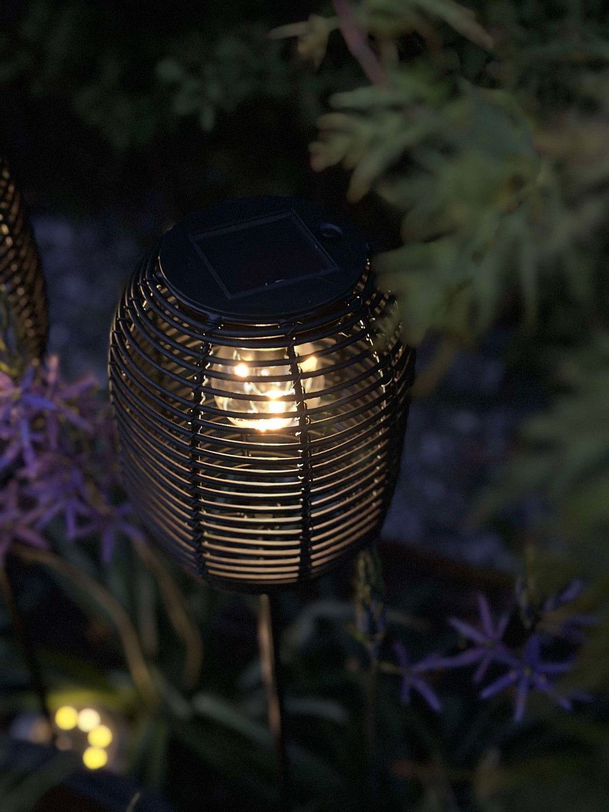 Lykt på spyd Black - Solar