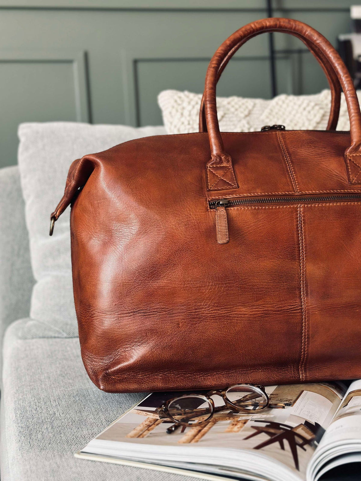 Weekendveske DEXTER - Cognac