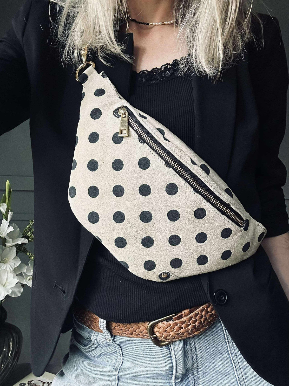 Bumbag Aura - Black dots